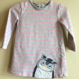 Mini Boden Owl Dress 6-12 mos.